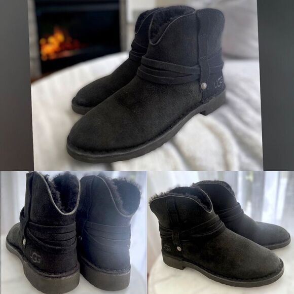 UGG Pasqual Winter Shearling Suede Boots Size 5 - Picture 1 of 9